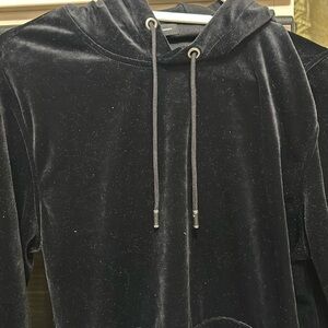 Inc Men’s black velvet hoody